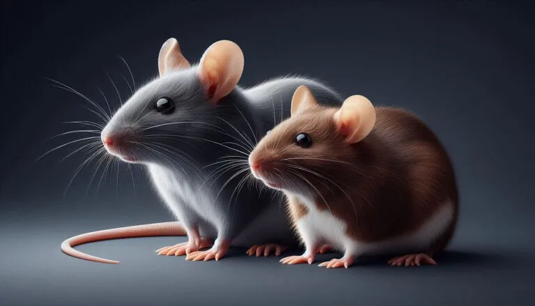 rat à côté d'une souris