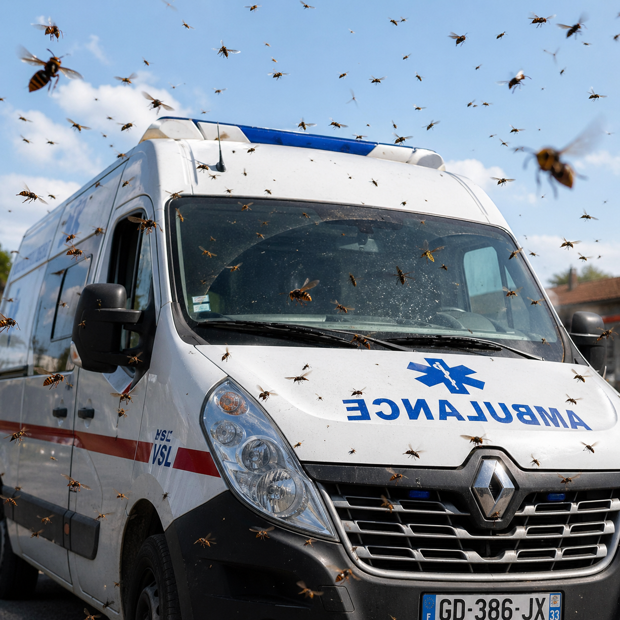Ambulance suite à une piqure de frelon