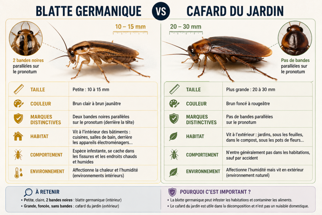 Différents cafards Différents cafards