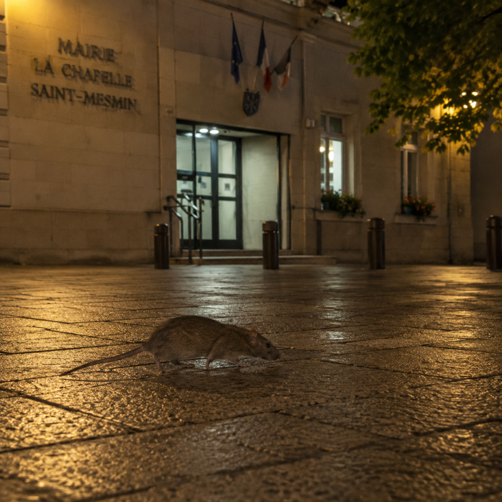 Un rat dans la rue