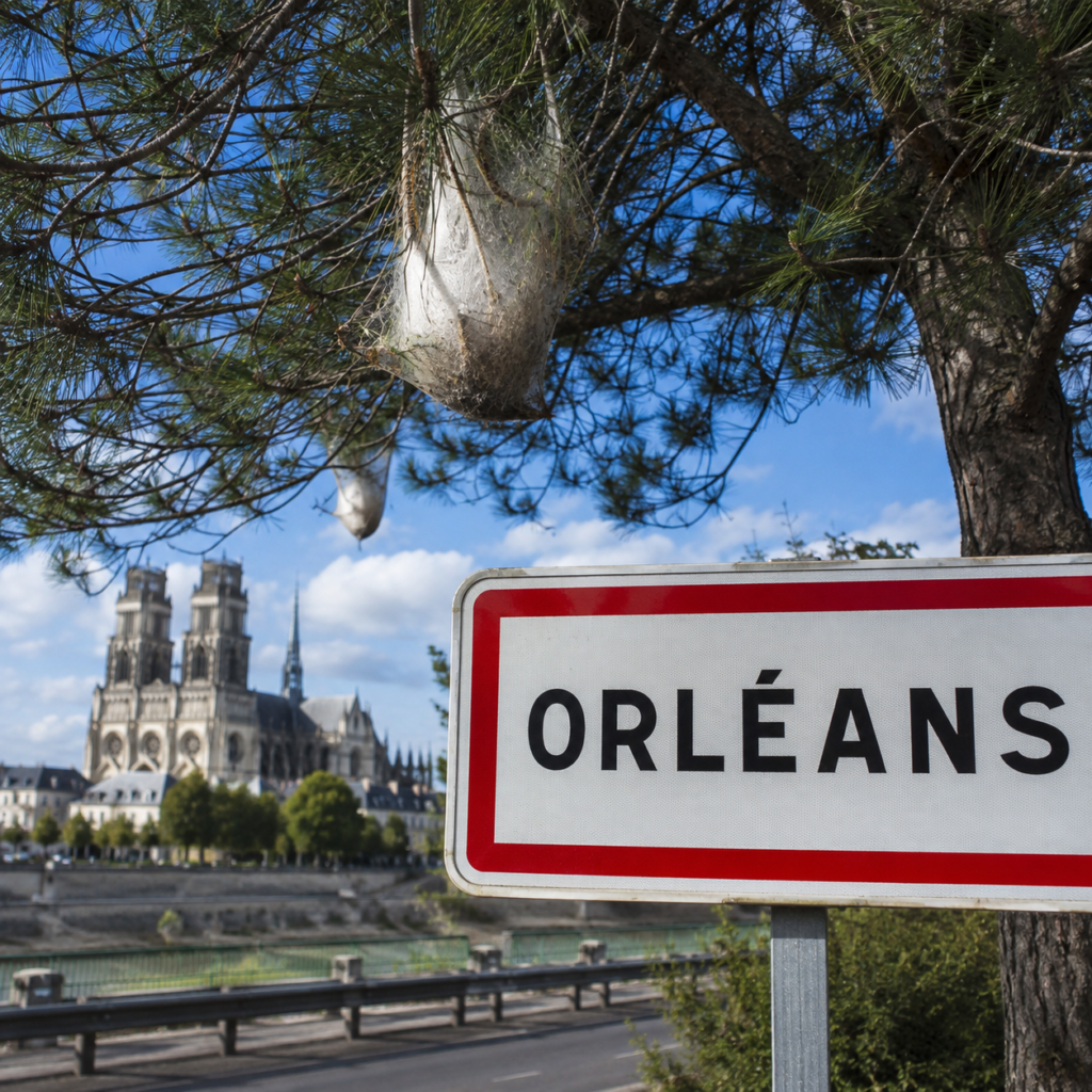 Nids de chenilles processionnaires à Orléans